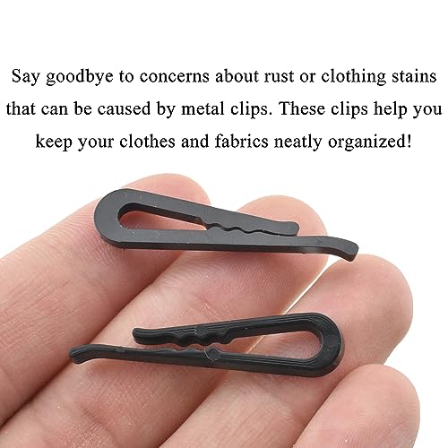 HAHIYO 1.5in/38mm 200Pcs Black Plastic U-Shape Alligator Clips - Fabric Clothespins for Sewing, Folding, Securing Fabric to Comic Board - size: Black - 1.5 inches - 200 Count - With Teeth