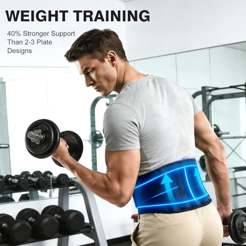 Back Brace for Lower Back Pain Relief, Wide Lumbar Support Belt for Men & Women, 5 Removable Metal Stays, Herniated Disc, Sciatica, Work & Lifting, Breathable Back Support (Large 39"-44.9") - size: Large