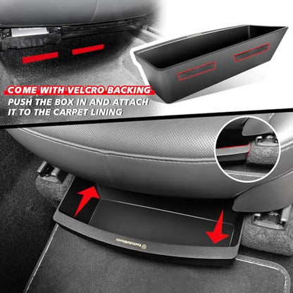 VaultsOnWheels Under Seat Storage Box Fit for 2026 Model Y Juniper Refresh Accessories, Console Organizer Tool Box Custom Fit Detachable Underseat Organizer - size: 3) Model Y Juniper|26+|Front Underseat Storage