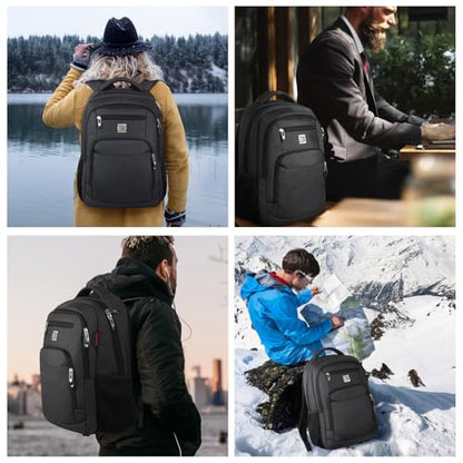 Volher Laptop Backpack,Business Travel Anti Theft Slim Durable Laptops Backpack,Water Resistant College Computer Bag for Women & Men Fits 15.6 Inch Laptop and Notebook - Black - color: Black, size: 15.6 Inch, style: Laptop