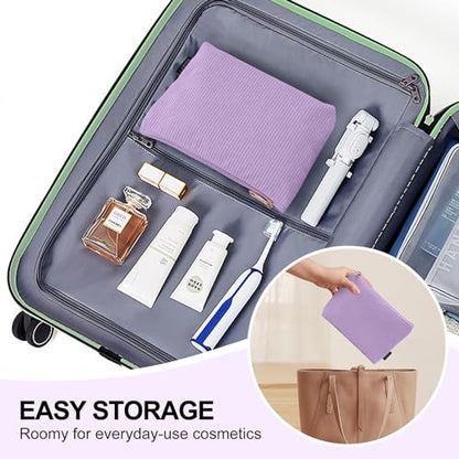 MAGEFY Makeup Bag Small Cosmetic Bag for Women - color: Purple