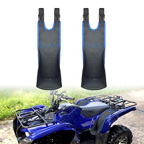 Goldfire 2Pcs ATV Rear Passenger Foot Rest Rear Seat Foot Pegs Universal Adjustable Foldable Heavy Duty Foot Pegs Fits for Polaris Sportsman H-onda Foreman, ATV 4 Wheeler Accessories (Blue Piping) - color: Blue Piping ATV Rear Passenger Foot Rest
