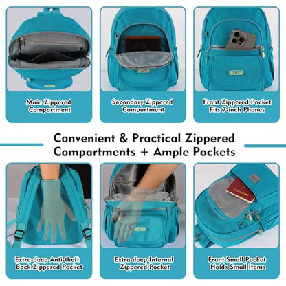 AOTIAN Mini Nylon Women Backpacks Casual Lightweight Small Daypack for Girls - color: Mini Wake Blue