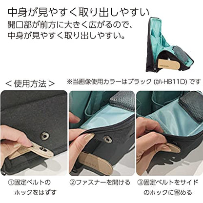 KOKUYO Pencil Case Pouch, Haco-Biz Standing Pen Pouch Bag, Foldable Stand up Pencil Holder Organizer, Large Capacity Portable Pencil Box for Office Supplies, Indigo Blue - color: Indigo Blue