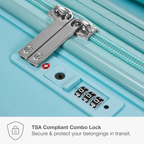 Traveler's Choice Pagosa Hardshell Expandable Luggage with Spinner Wheels, Baby Blue, 26-Inch Medium - color: Baby Blue, size: 27-Inch Medium