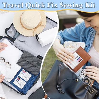 Milkary 60 Boxes Mini Sewing Kit, Travel Portable Hand Sewing Kit Bulk, Pre-Thread Needle Tools Holder Box with Threads Scissors Pin Button for Beginner Traveler DIY Repair Home Hotel