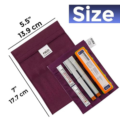 FRIO Cooling Wallet - Insulin Cooler for 45+ Hours of Stress Free On The Go - Burgundy - Large - color: Burgundy, size: Large