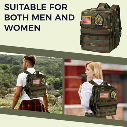 9L Mini Tactical Backpack for Men Women,Small Military Tactical Backpack for Sport,Gym,Hiking,Travel,Camping (Jungle Camo) - color: Jungle Camo
