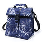 SUNNY BIRD Insulated Lunch Bag Rolltop Lunch Box Tote Bag for Women, Men, Adults and Teens (Blue Bamboo) - color: Blue Bamboo