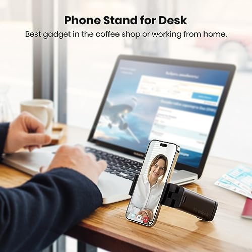 2 PCs Airplane Phone Holder Mount- Klearlook 360° Rotating Airplane Phone Mount for Travel, Desk & Flight | Handsfree Adjustable Phone Stand | Airplane Travel Essentials Accessories - color: 2-Black