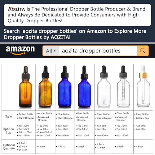 4 Pack, 1 oz Thick Dark Amber Glass Dropper Bottles with 1 Funnels & 4 Labels - 30ml Tincture Bottles with Eye Dropper - Leakproof Essential Oils Bottle - Storage and Travel for Beauty or Health - style: Blank Dropper