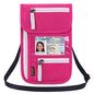 Neck Wallet Lightweight RFID Blocking Waterproof Travel Pouch Passport Wallets for Women Men - color: A-Rose