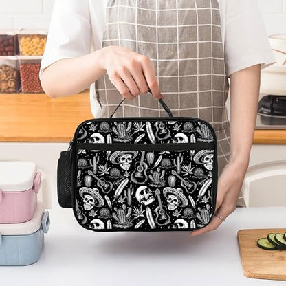 Mexican Cactus Lunch Bag Insulated Reusable Lunch Box Cooler Thermal Tote Bag For Teenage Boys Girls School Beach - color: Mexican Cactus