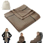 Travel Blanket Airplane - Ultra Soft & Lightweight Knit Design Compact Airplane Blanket,53x72 Inch,Stylish Travel Shawl Wraps for Flights,Office,Home Use,Travel Essentials & Gifts - color: Brown