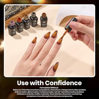 beetles Gel Polish Set - Gel Nail Polish Kit Gilded Veil 25 Colors Black White Burgundy Blue Nude Grey Green Glitters UV Led Nail Polish with Top Base Coat Soak off Nail Art Gift for Women - color: 0- Gilded Veil collection