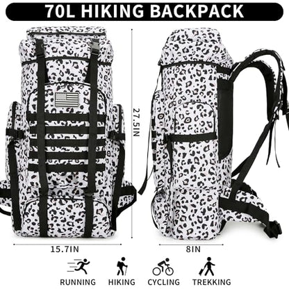 Hiking Backpack for Men 70L/100L Camping Backpack Military Rucksack Molle 3 Days Assault Pack for Climbing | Camping Backpack - color: 70l-leopard