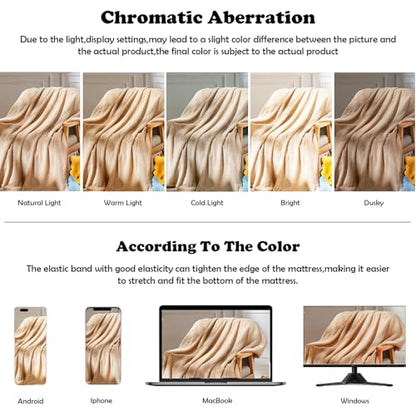 NEWCOSPLAY Super Soft Throw Blanket Brown Premium Silky Flannel Fleece Leaves Pattern Lightweight Bed Blanket All Season Use (Brown, Throw(50"x60")) - color: Brown, size: Throw(50"x60")
