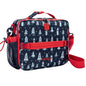 Bentgo Kids Lunch Bag - Durable, Double-Insulated Lunch Bag for Kids 3+; Holds Lunch Box, Water Bottle, & Snacks; Easy-Clean Water-Resistant Fabric & Multiple Zippered Pockets (Rocket) - color: Rocket
