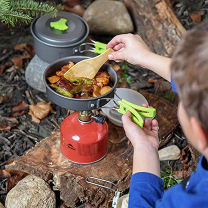 MalloMe Camping Cookware Mess Kit for Backpacking Gear – Camping Cooking Set - Camping Pots and Pans Set - Backpacking Stove/Portable Stove Compatible - Camp Kitchen Equipment Accessories Pot - style: 3 Liter Pot