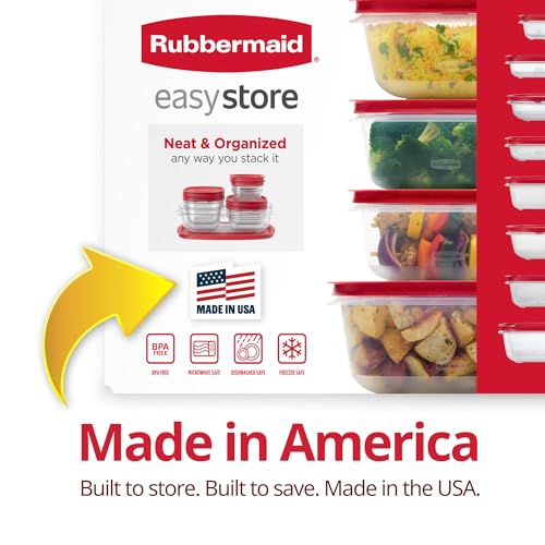 Rubbermaid EasyStore Containers, 38-Piece Set, Food Storage Containers, Food Storage Containers with Lids - size: 38-Piece