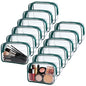 12 Pieces Clear Makeup Bags Bulk, TSA Approved Toiletry Bag PVC Cosmetic Toiletries Pouch with Zipper, Waterproof Vinyl Plastic Organizer Case for Carry-on Travel Essentials (Green Medium) - color: 12 Medium Green