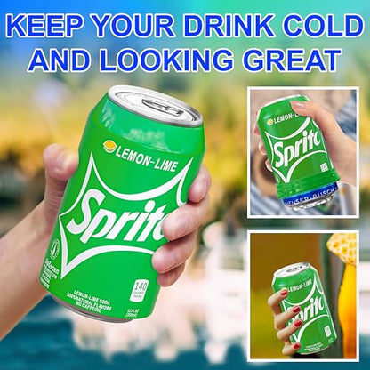 BeerSkin Skywin Silicone Can Covers that Look Like Soda - 10 Pack 12 oz (355ml), Reusable & Durable Soda Can Cover, Fun Kozies for Cans for Camping, Parties, Outdoor, Beach Accessories (Grass Green) - size: Grass Green