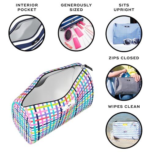 SCOUT Packin' Heat - Large, Water-Resistant, Zip Close Makeup Bag for Women- Toiletry Travel Bag - Cosmetic Bag - color: Off the Grid