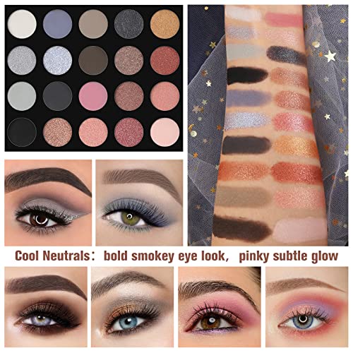 UCANBE Pretty All Set Eyeshadow Palette Pro 86 Colors Makeup Kit Matte Shimmer Eye Shadow Highlighters Contour Blush Powder All In One Makeup Pallet Holiday Christmas Valentine's Day Gift Set - color: Palette B