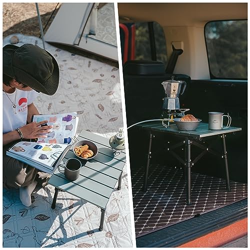 Naturehike Portable Camping Table, Aluminium Folding Table, Ultralight Camp Table Small Table for Camping Hiking Backpacking Outdoor Picnic - size: 15.9" x 11.4"