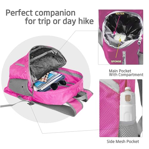 35L Foldable Waterproof Backpack For Outdoor Sports Travel Inside Wet Clothes Compartment Packable For Multiple - color: 1fushai
