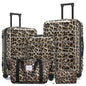 LARVENDER Luggage Sets 5 Piece Hardside Expandable Suitcase with Wheels Lock,PC+ABS Hardside Lightweight Rolling Suitcase for Women and Men,Cheetah - color: Cheetah, size: 5 Piece Set (20/24/28/DB/TB)
