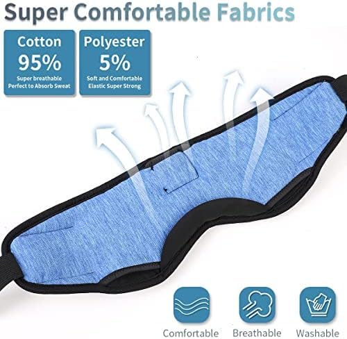TOPOINT Sleep Mask with Headphones Bluetooth 5.4 Wireless, Sleep Headphones Earphones Earbuds with Microphone HD Speakers Music, Blackout Eye Mask for Sleeping Travel Meditation Men Women Cool Gadgets - color: Dark Grey, style: Ample Velvet