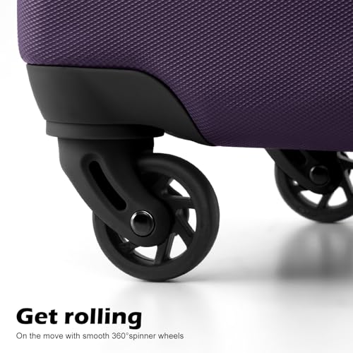 Coolife Luggage 3 Piece Set, Lightweight Durable Hardshell Suitcase set with 360° Spinner Wheels, TSA-approved Lock, Checked Family Travel Luggage sets, 20/24/28 Inch, Purple - color: Purple, size: 20in24in28in