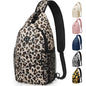 Pritent Crossbody Bags for Women Men Trendy Sling Bag Backpack Casual Chest Bag with Convertible Shoulder Strap - color: Leopard, size: Medium