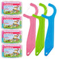 FAMILIFE Dental Floss Picks Kids flossers Toddler Threaders Children Unwaxed Unflavored Fluoride Free Dental Floss Child Kid Flossing Sticks with Travel Cases 200 Picks - color: Animal 200 Pcs