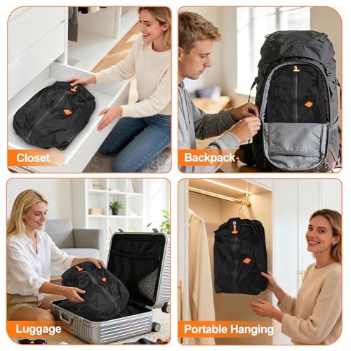Fantictas Vacuum Travel Bags (1 Pack) - 18L Waterproof & Tear Resistant Travel Compression Bags with Wireless Vacuum Pump for luggage & Backpacks, Space Saving Vacuum Storage Bags