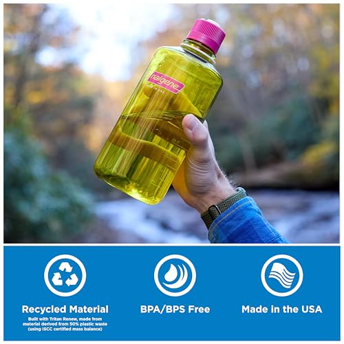 Nalgene 32 oz Narrow Mouth Water Bottle | BPA-Free, Durable & Leak Proof, Lightweight Bottle for Hiking, Gym & Travel, Cerulean - color: Cerulean Sustain, size: 32 Ounces