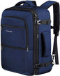Vancropak Carry on Backpack, 40L Expandable Travel Backpack for Airplane | Flight Approved Business Bag, Lightweight Weekender Bag, Water Resistant Daypack, Adjustable Strap, Hidden Shoulder Strap - color: Blue, size: X-Large