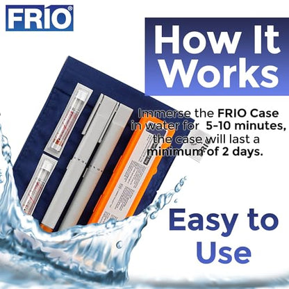 FRIO Cooling Wallet - Insulin Cooler for 45+ Hours of Stress Free On The Go - Blue - Large - color: Blue, size: Large