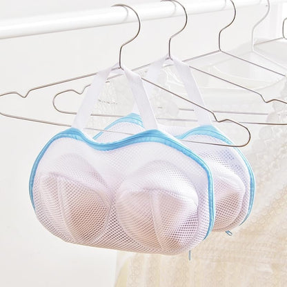 Mesh Bra Laundry Bag Underwear Pouch Travel Organizer Bag(Blue)