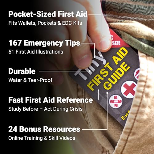 Tiny Survival Guide – Micro EDC Emergency Preparedness Pocket Handbook for Camping, Hiking, Bushcraft, SAS & First Aid – Fits Wallet, Bug Out Bag or Glove Box - style: 1 Survival Guide + 1 Disaster Guide + 1 First Aid Guide