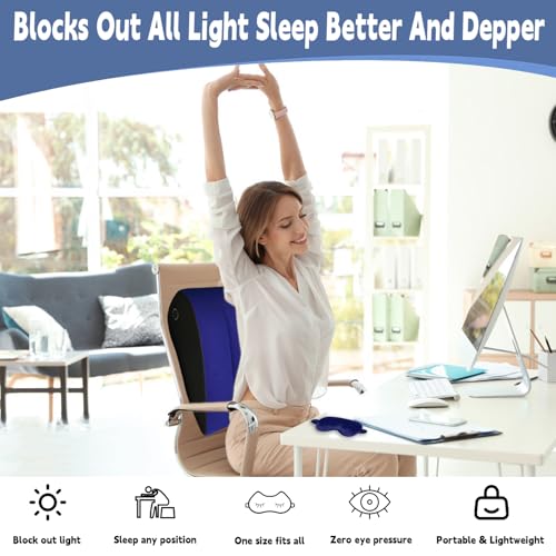 Inflatable Wedge Pillow for Traveling - Portable Bed Wedge Cushion for Feet Elevation,Back,Knee Support & Acid Reflux Relief,Wedge Pillows with Eye Mask for Sleeping,Seniors,Snoring on Chair,Sofa Use