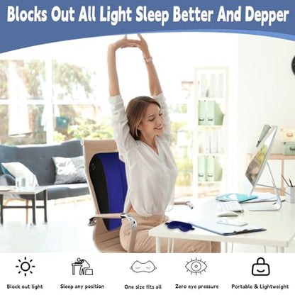 Inflatable Wedge Pillow for Traveling - Portable Bed Wedge Cushion for Feet Elevation,Back,Knee Support & Acid Reflux Relief,Wedge Pillows with Eye Mask for Sleeping,Seniors,Snoring on Chair,Sofa Use