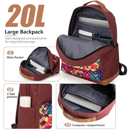 Cosbarn Carry On Luggage 22x14x9 Airline Approved, Hardside 20 Inch Carry on Suitcases with Wheels, Hard Shell ABS Lightweight Carry on Luggage Set, Travel Suitcase Set with TSA Lock, Burgundy - color: Burgundy, size: 3 Piece Sets (20/BP/TB)