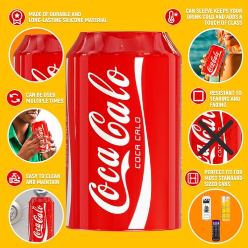 BeerSkin Skywin Silicone Can Covers that Look Like Soda - 10 Pack 12 oz (355ml), Reusable & Durable Soda Can Cover, Fun Kozies for Cans for Camping, Parties, Outdoor, Beach Accessories (Red) - size: Red