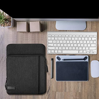 MoKo 9-11 Inch Tablet Sleeve Bag Carrying Case with Storage Pockets Fits New 11-inch iPad Air M4 2026/iPad Pro M5, iPad Pro/A16 11, iPad Air 5/4th 10.9, iPad 9/8th 10.2, Tab S8/S9 11,Black & Gray - color: Black & Gray, size: 9-11 Inch