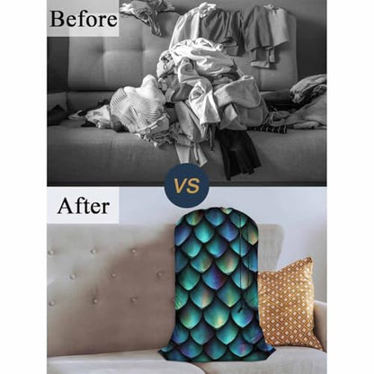 Swono Animal Skin Laundry Bags for Travel, Home, Camping and Gym 3D Print Seamless Texture of Dragon Scales 28" x 40", Football Grid Oxford Cloth - color: Animal Skin