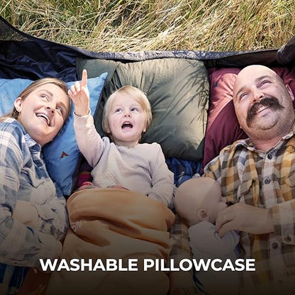 Teton Sports Camp Pillow; Great for Travel, Camping and Backpacking; Washable, Bluestone - color: Bluestone/Charcoal