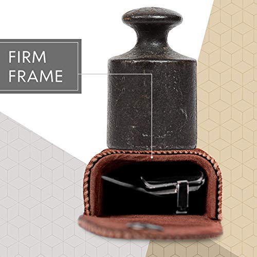 Hard Eyeglass Case With Belt Loop, PU Leather Glasses Case, Eyeglasses Cases, Reading Glass Case, Spectacles Box For Eyeglass, Classic Style Brown Eyeglass Case Small