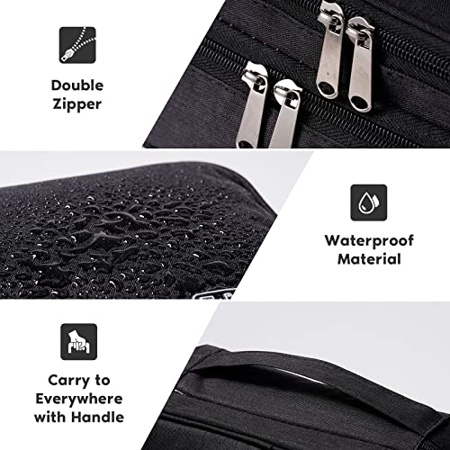 OrgaWise Electronics Organizer, Electronic Accessories Bag Travel Cable Organizer Three-Layer for iPad Mini, Kindle, Hard Drives, Cables, Chargers - color: Three layer-Black